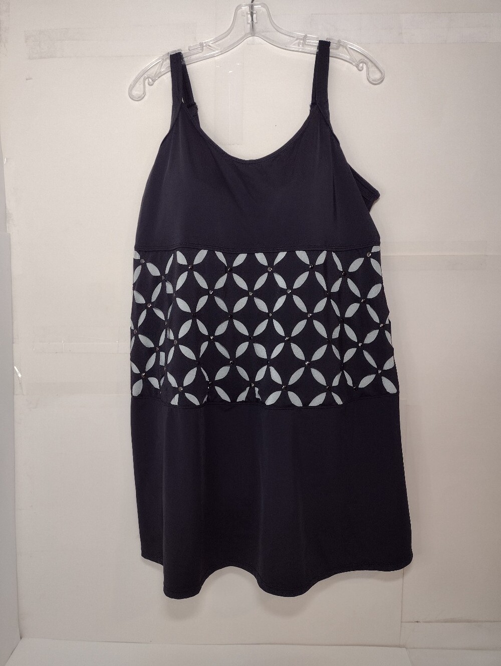 Romans  Swim Women's Black Patterned Swimsuit Size (22-W)